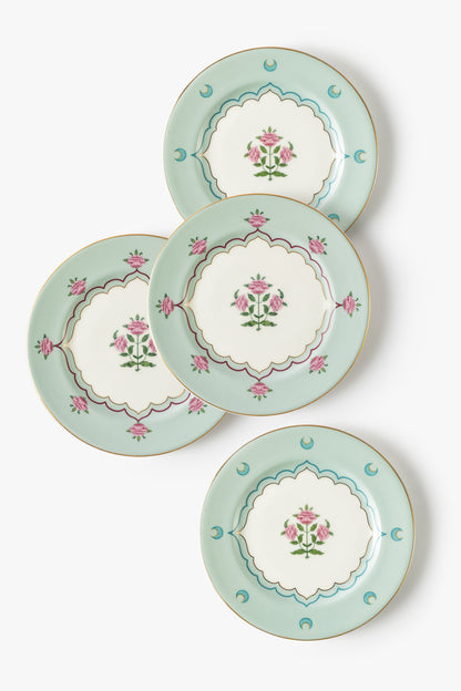 Jaipur Rose Tea Plates (Set of 4)