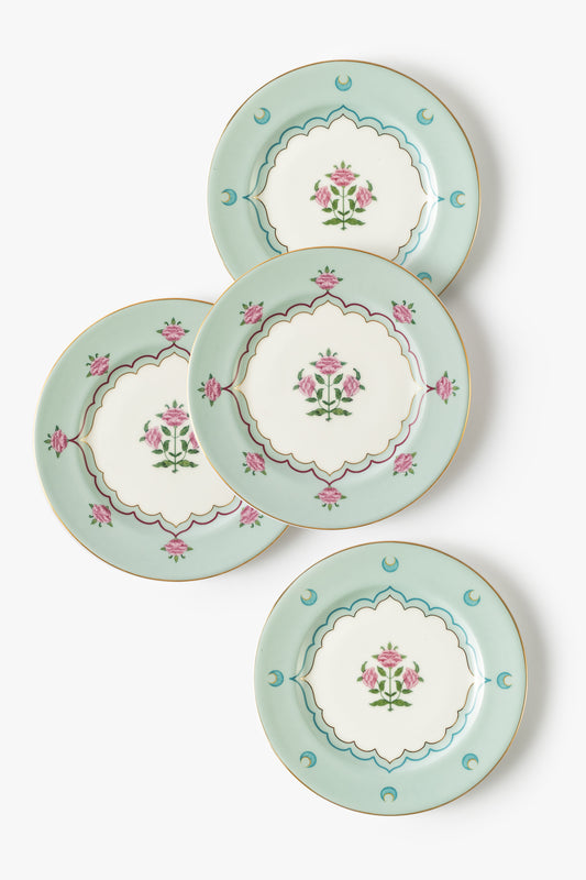 Jaipur Rose Tea Plates (Set of 4)
