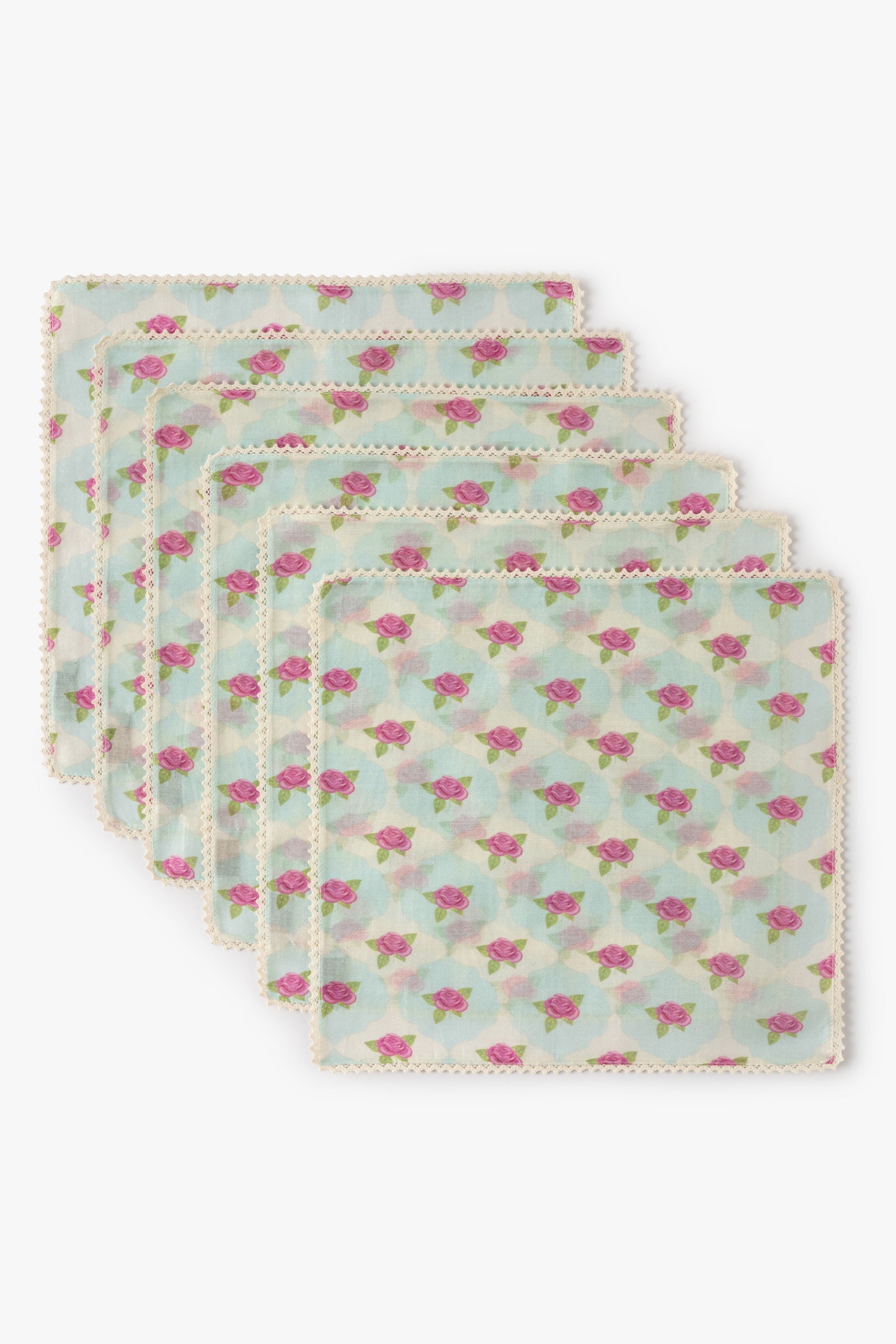 Jaipur Rose Tea Napkins (Set of 6)