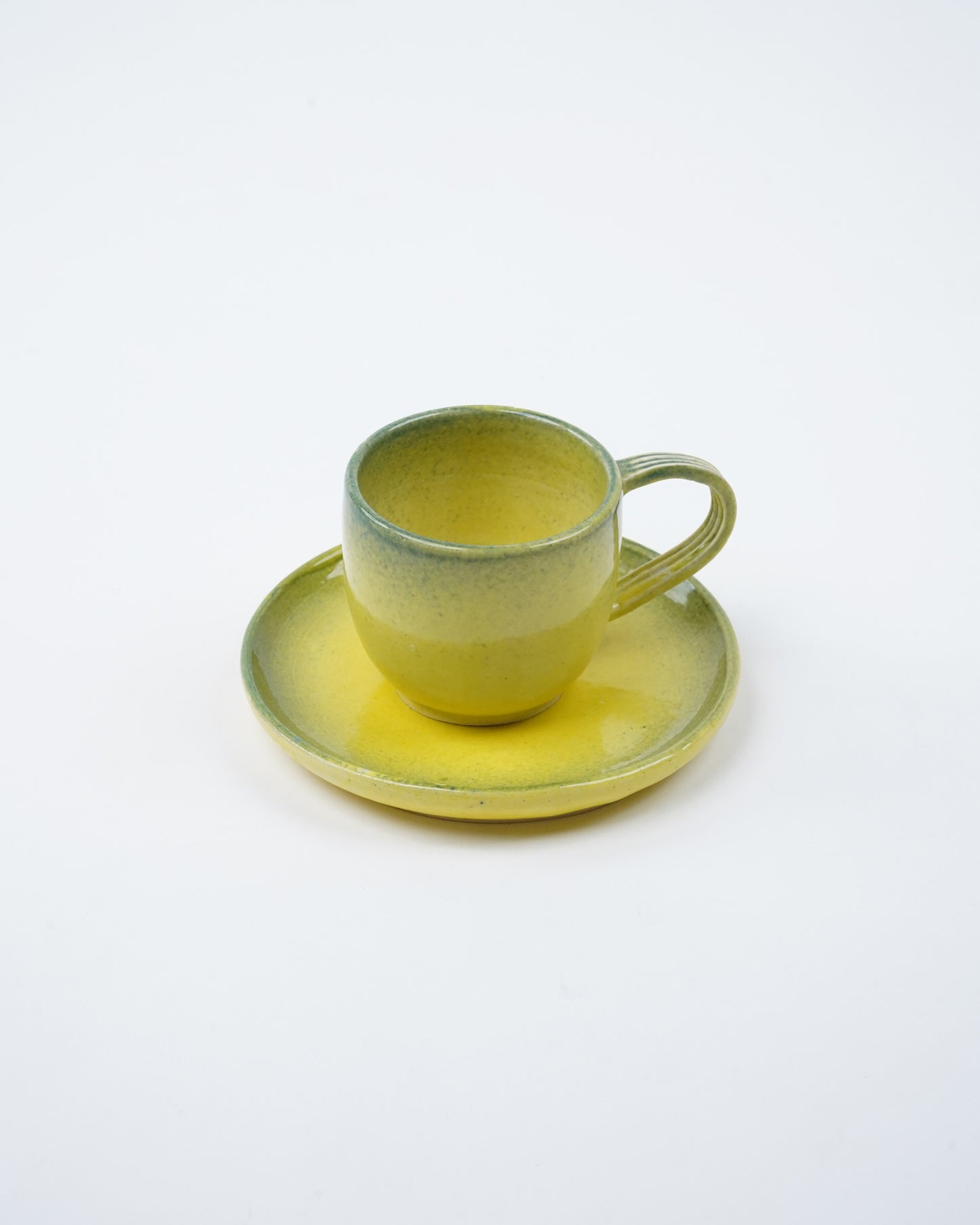 Cup & Saucer Set (Green & Yellow)