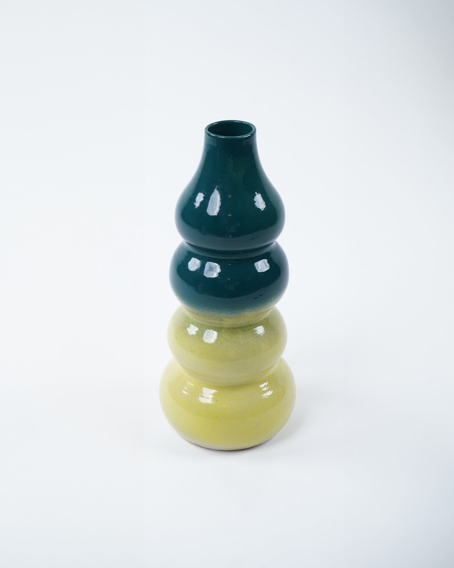 Four Layer Vase (Green & Yellow)