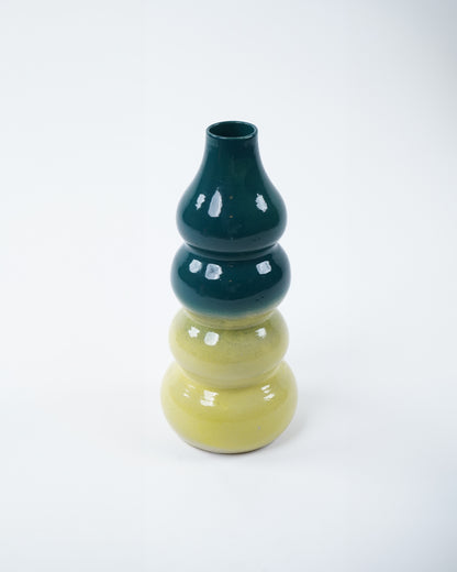 Four Layer Vase (Green & Yellow)