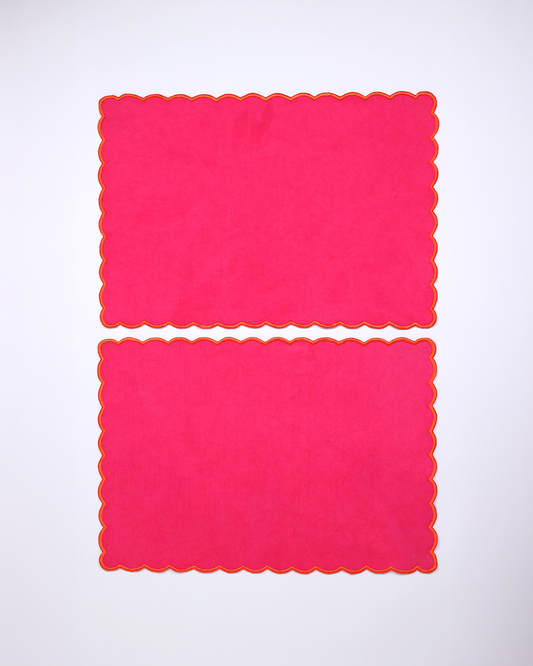 Scallop mats (Hot Pink)