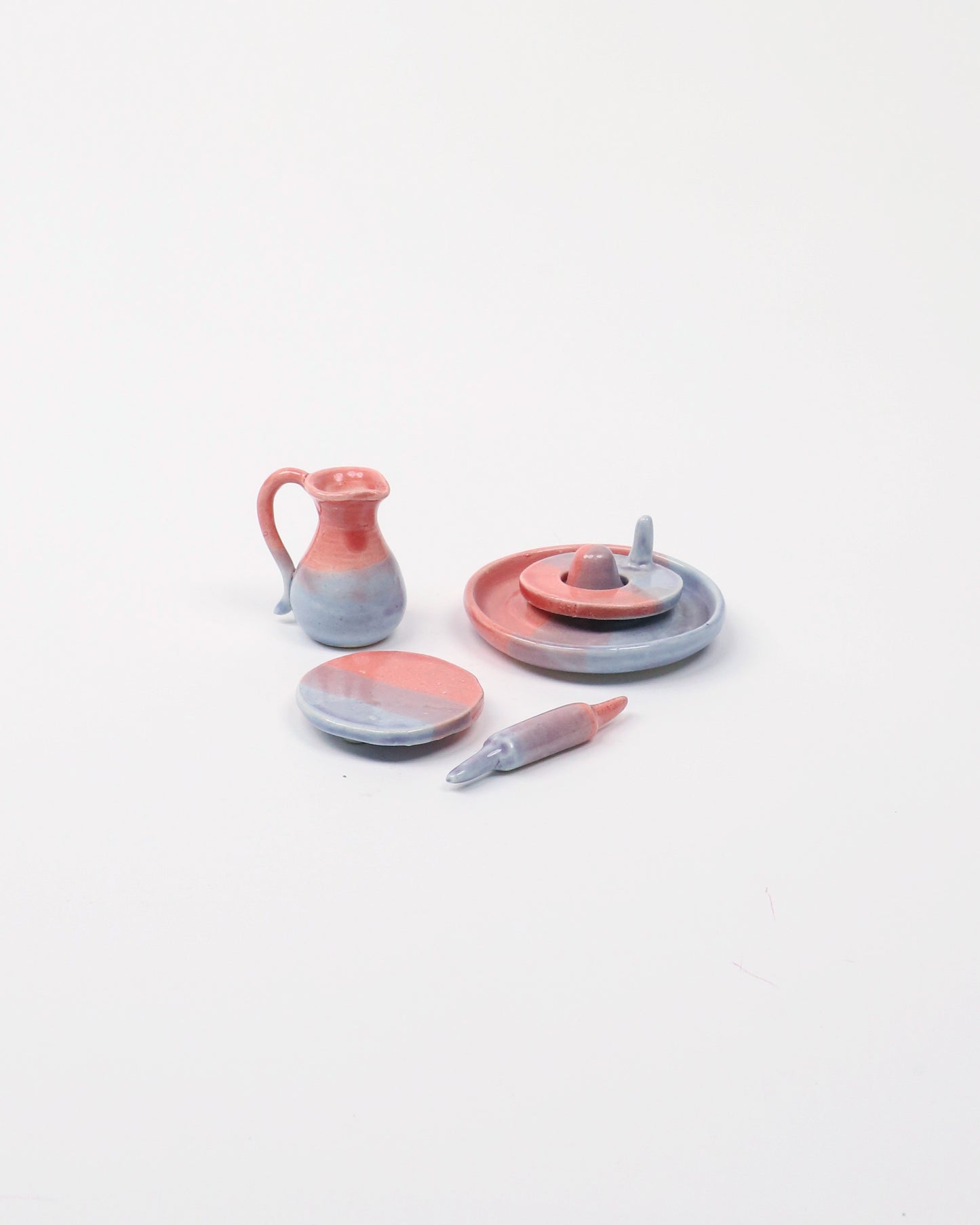 Ceramic Play Set (pink & white)