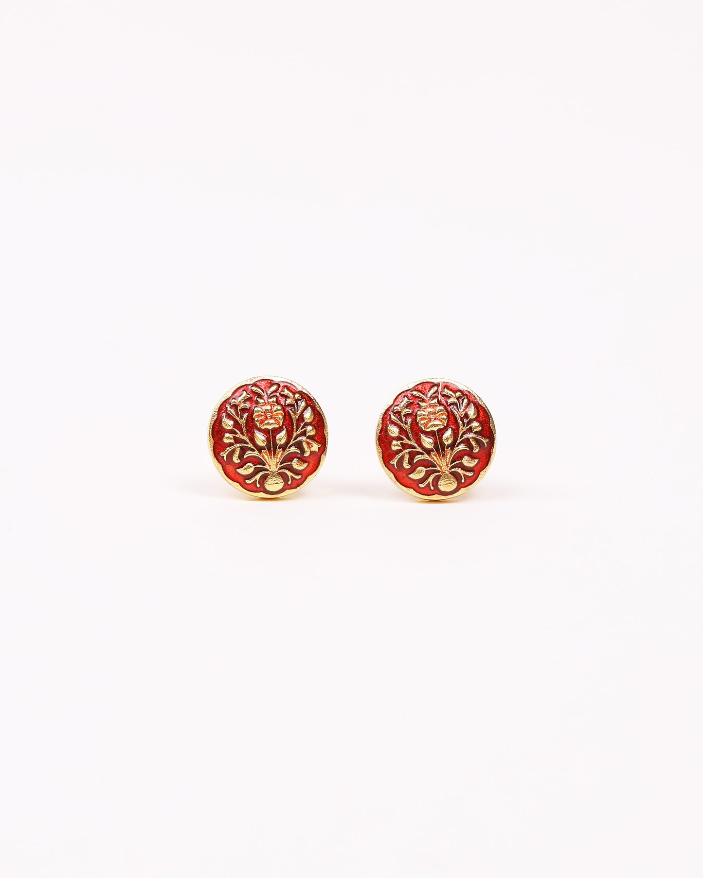 Meenakari Cufflink (Shahi Red)