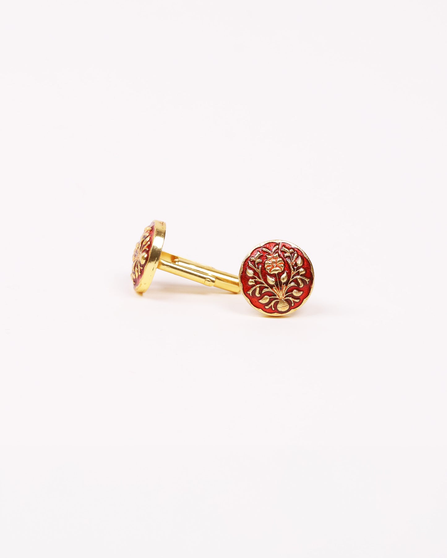 Meenakari Cufflink (Shahi Red)