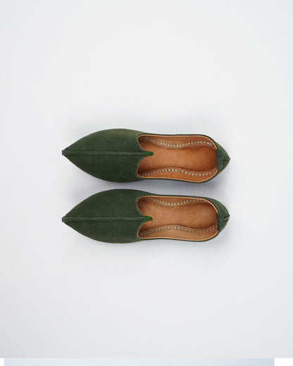 Green Suede Jutti