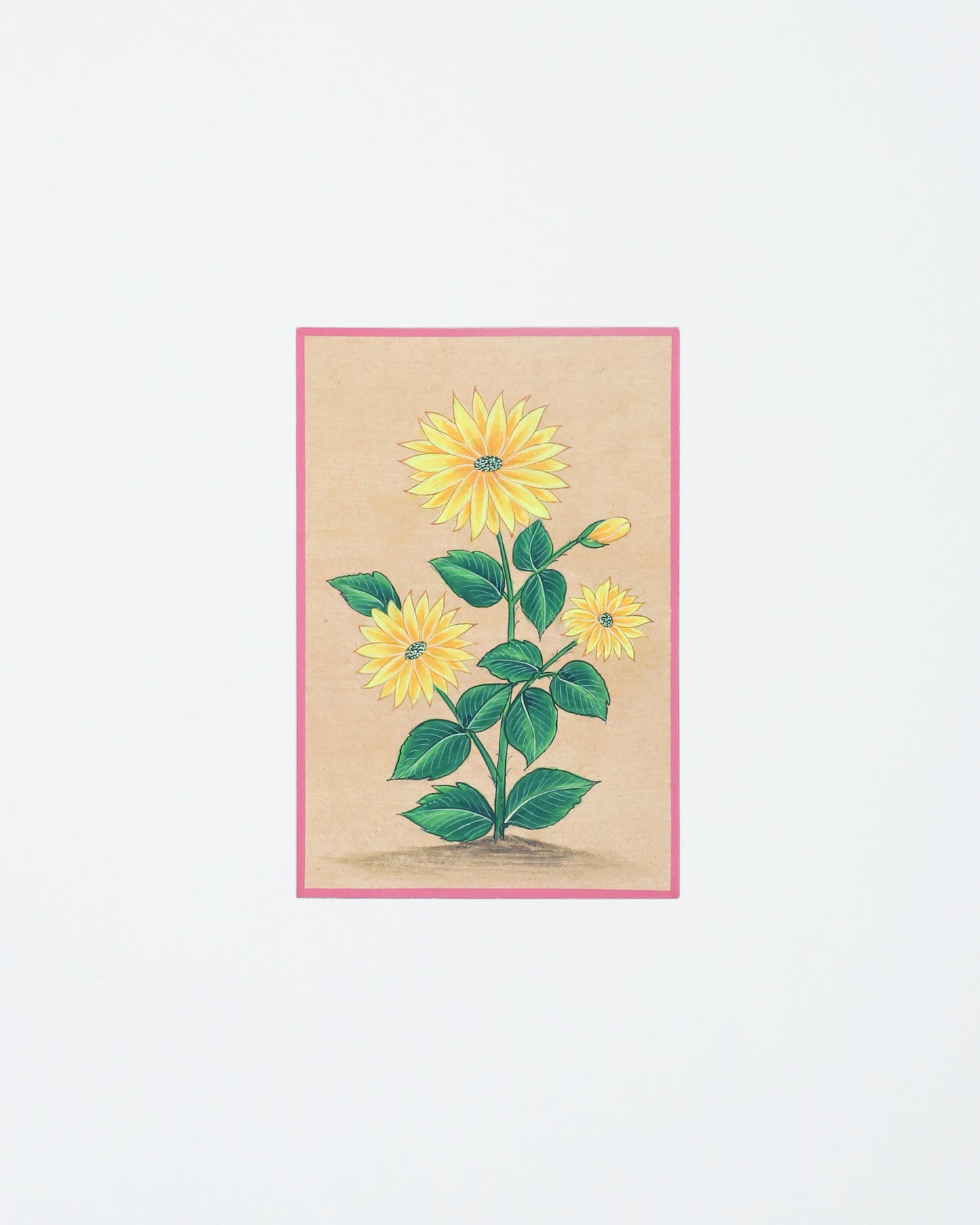 Miniature Painting Postcard (Yellow)