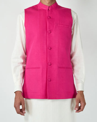 Nehru Jacket (Hot Pink)