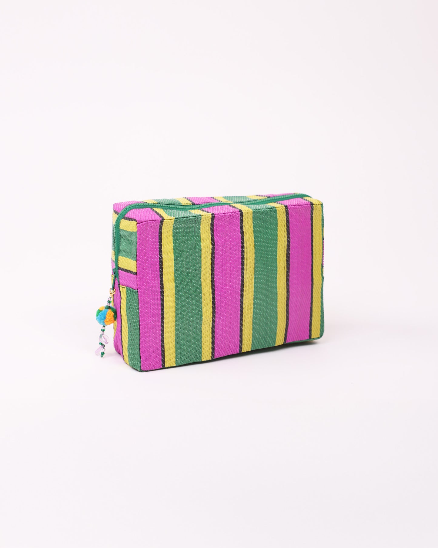 Nylon Essential Pouch (pink & yellow)