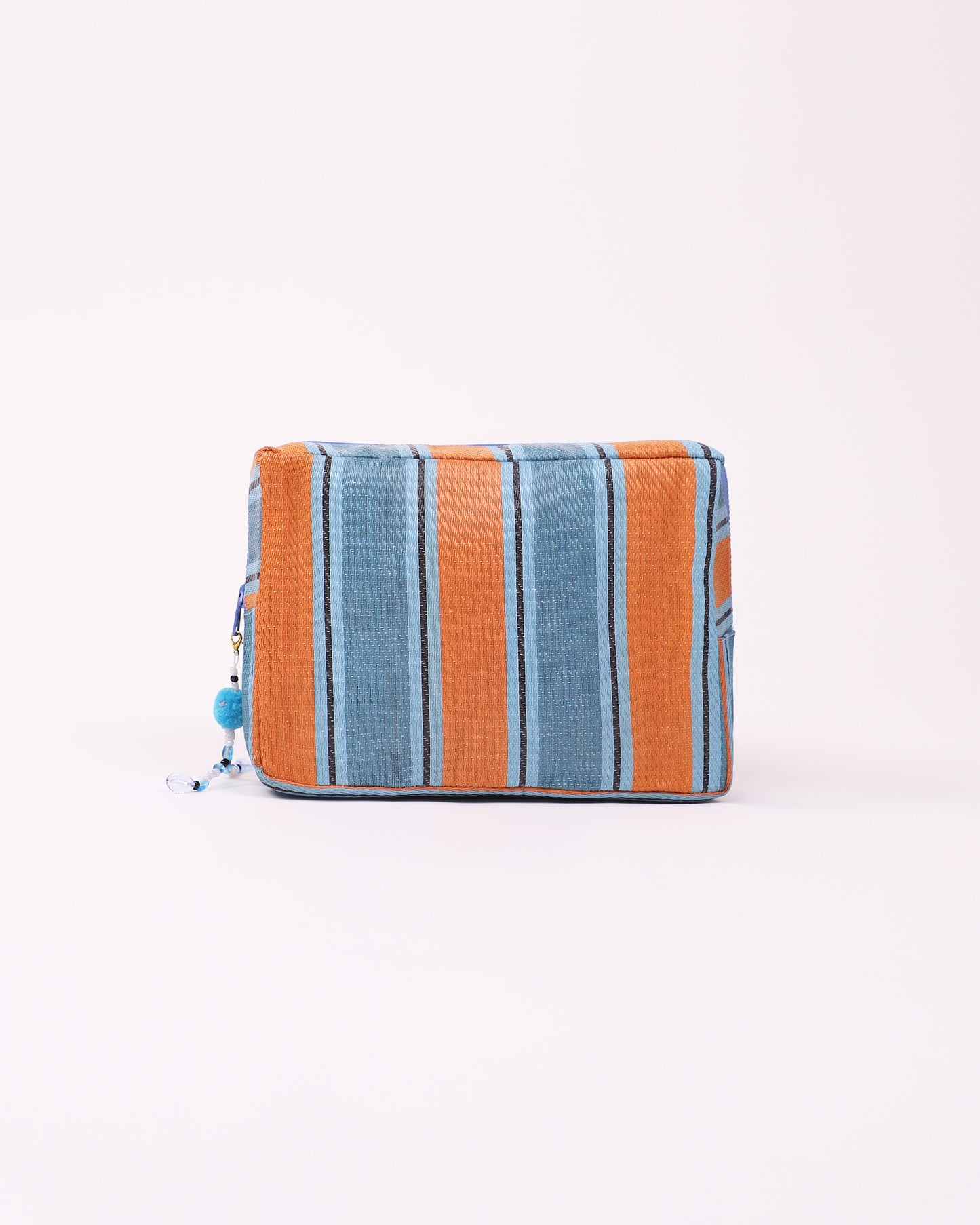 Nylon Essential Pouch (orange & blue)