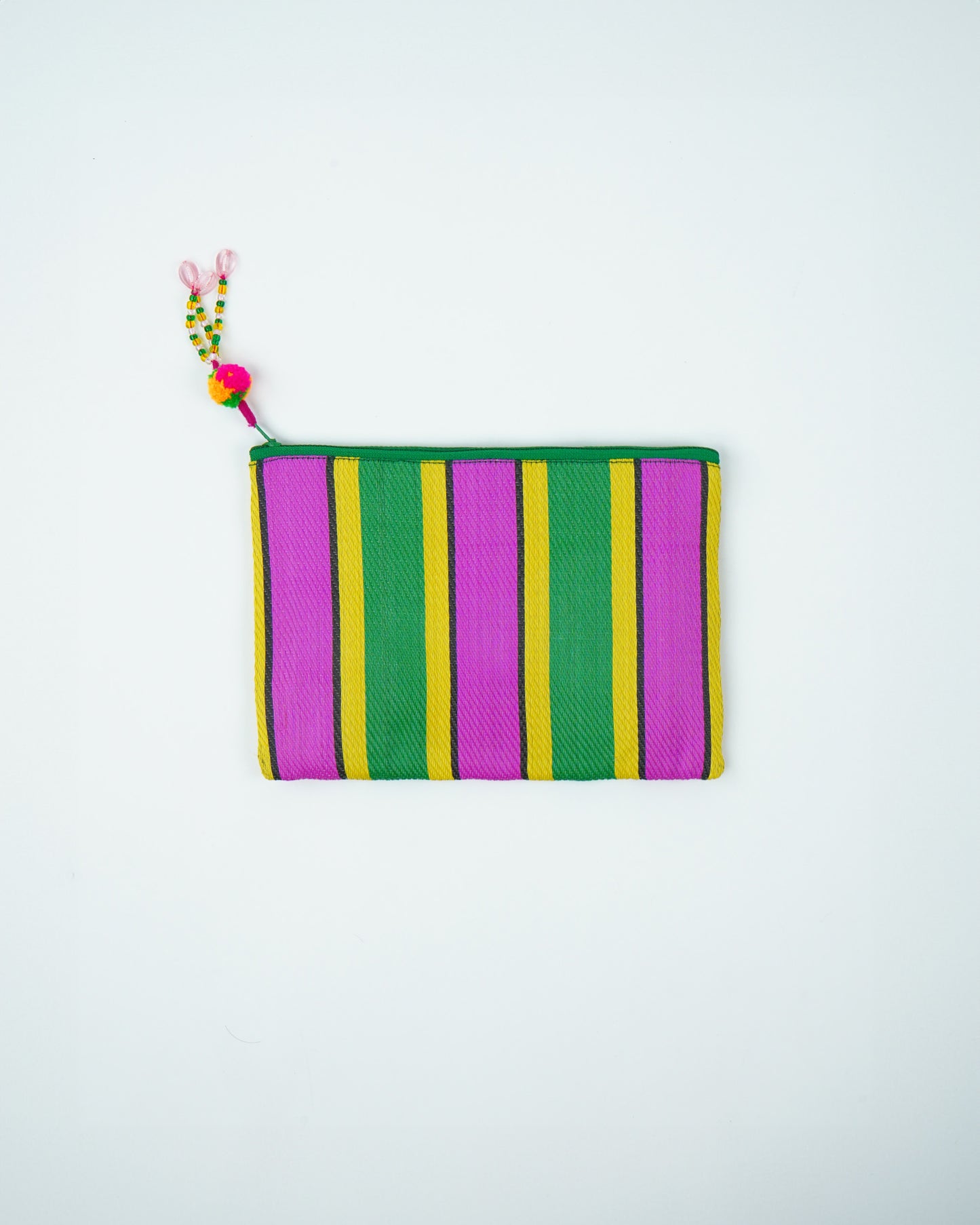 Nylon Pouch (pink & yellow)