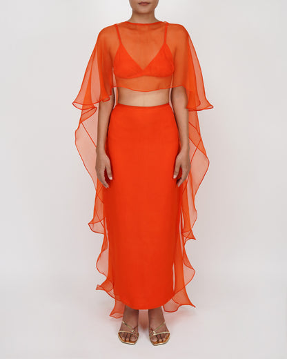 Organza Skirt (Orange)