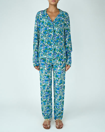 Printed Pyjama Set (Blue)