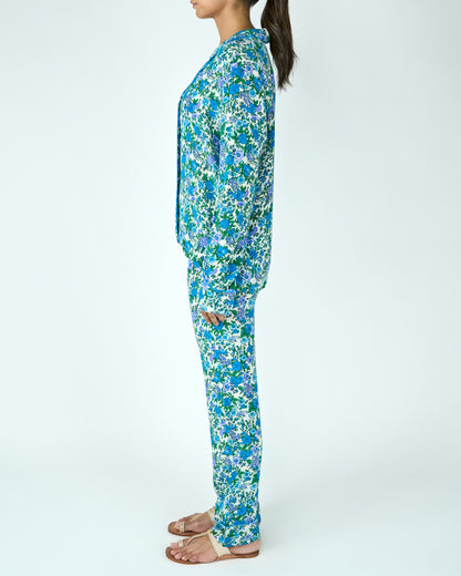 Printed Pyjama Set (Blue)