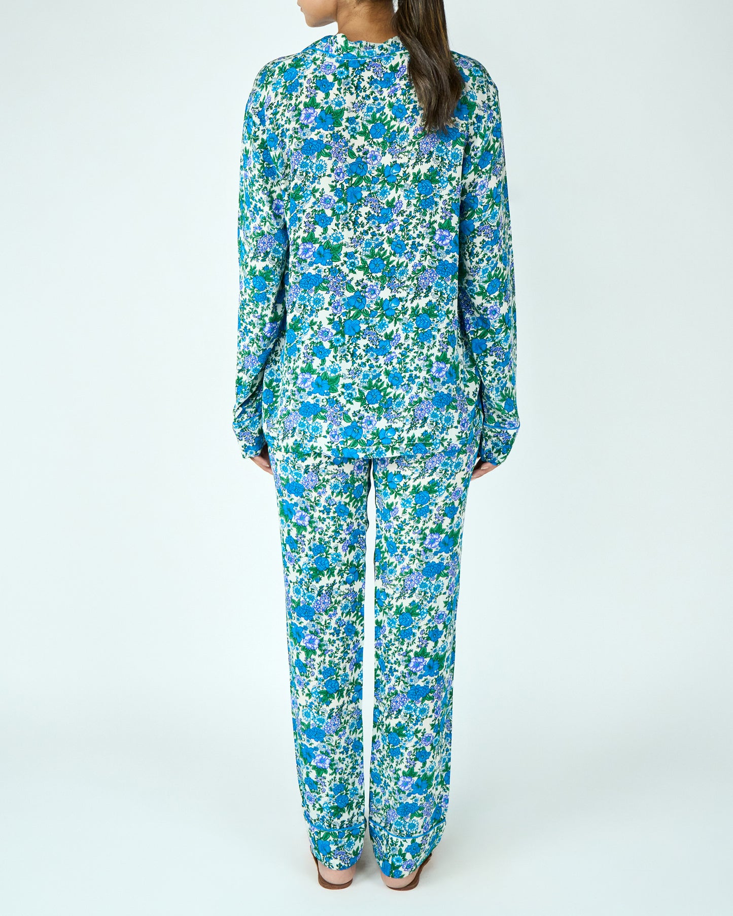 Printed Pyjama Set (Blue)