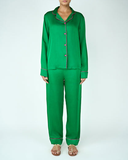 Satin Pyjama Set (Green)