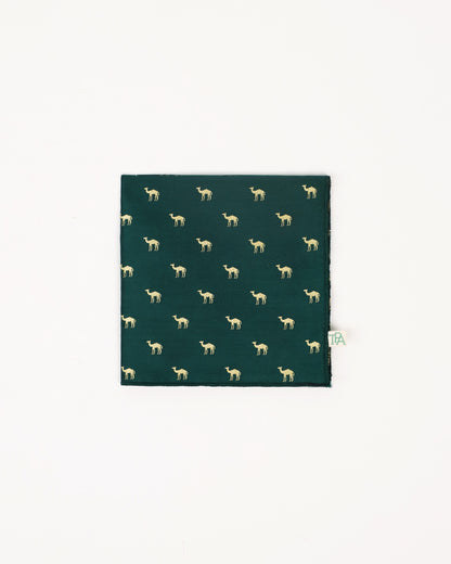 Camel Pocket Square (Green)