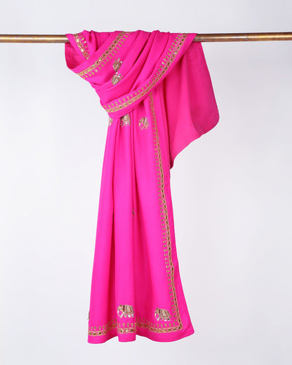 Elephant Stole (Fuschia)