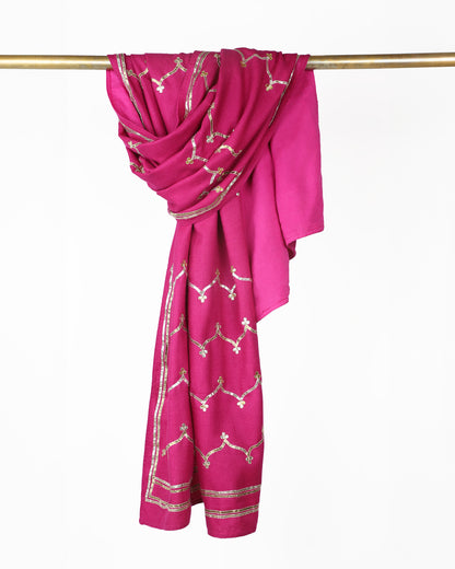 Zig-Zag Stole (Hot Pink)