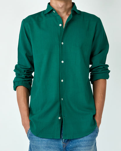 Wing Tip Collar Shirt (Green)