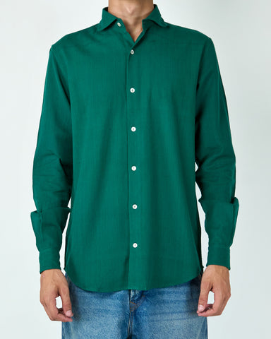 Wing Tip Collar Shirt - Green