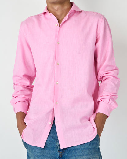 Wing Tip Collar Shirt (Pink)