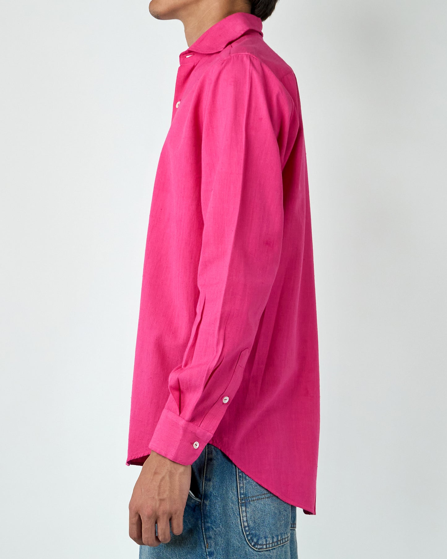 Wing Tip Collar Shirt (Hot Pink)