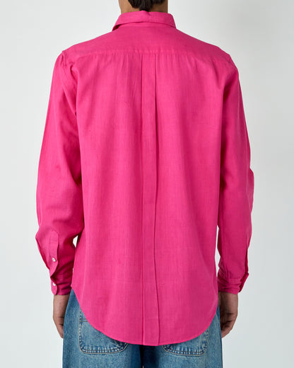 Wing Tip Collar Shirt (Hot Pink)