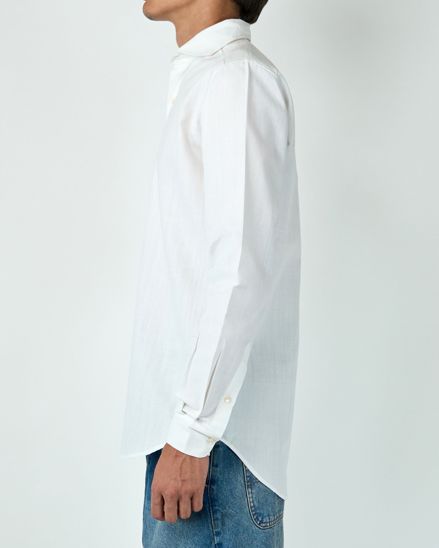 Wing Tip Collar Shirt (White)