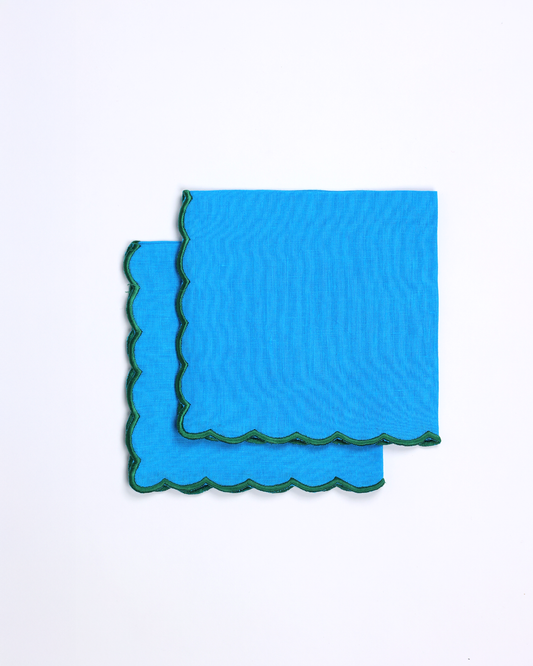 Scallop Napkins (Light Blue)