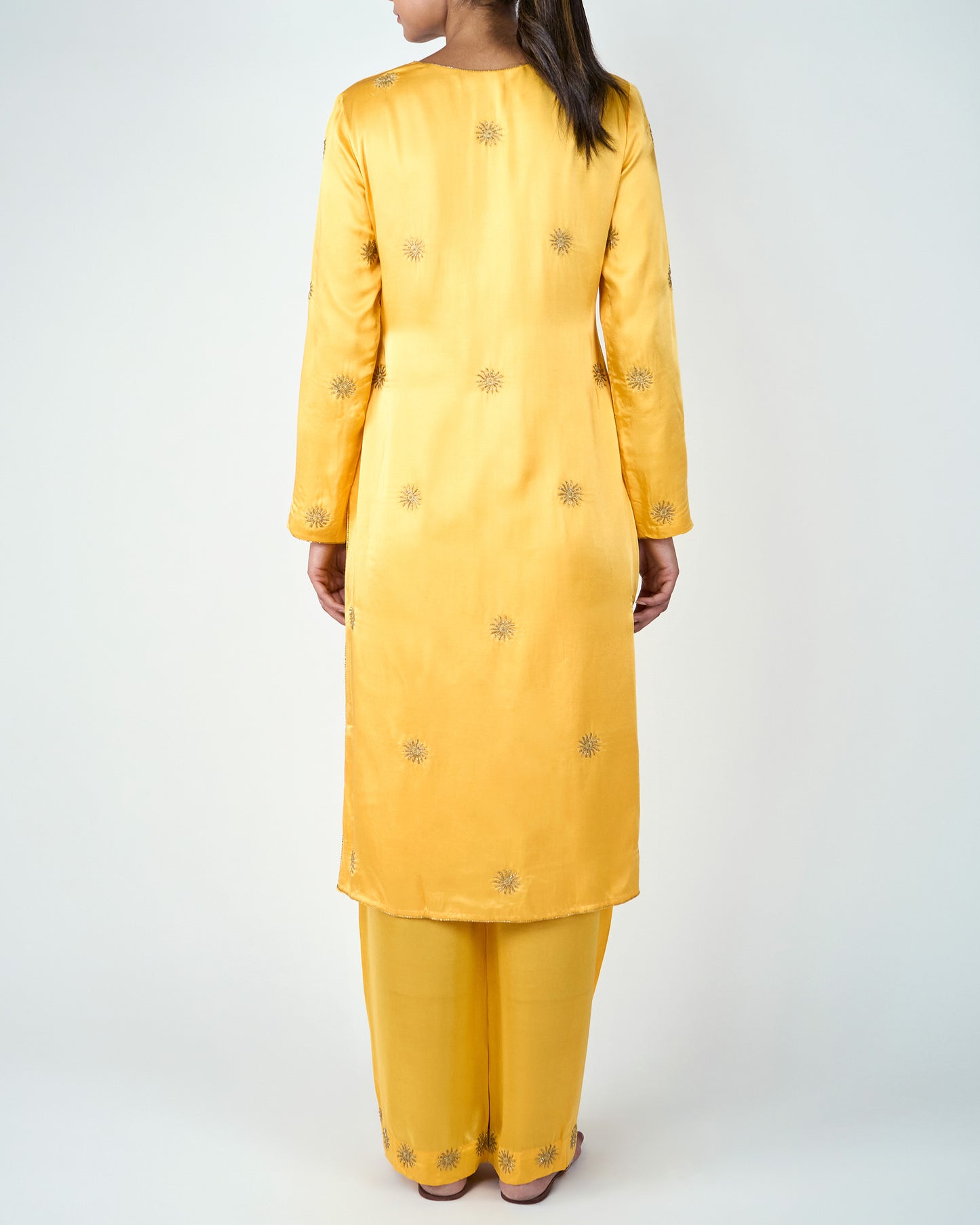 Embellished Sun Kurta Set (yellow)